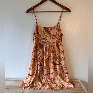Rip Curl Orange Hawaiian Print Dress Dress Size Small